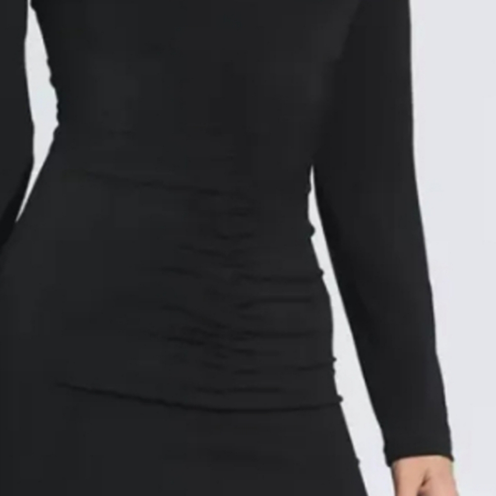NOWT Catchall Christina Black Pearl Decorated LongSleeve Dress, Sz L - Picture 16 of 16
